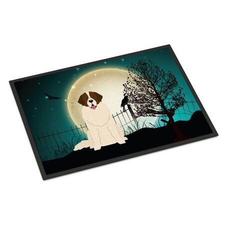 Carolines Treasures Halloween Scary Moscow Watchdog Indoor or Outdoor Mat, 18 x 0.25 x 27 in. BB2217MAT